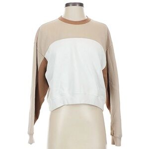 Abercrombie & Fitch Tan and White Sweatshirt